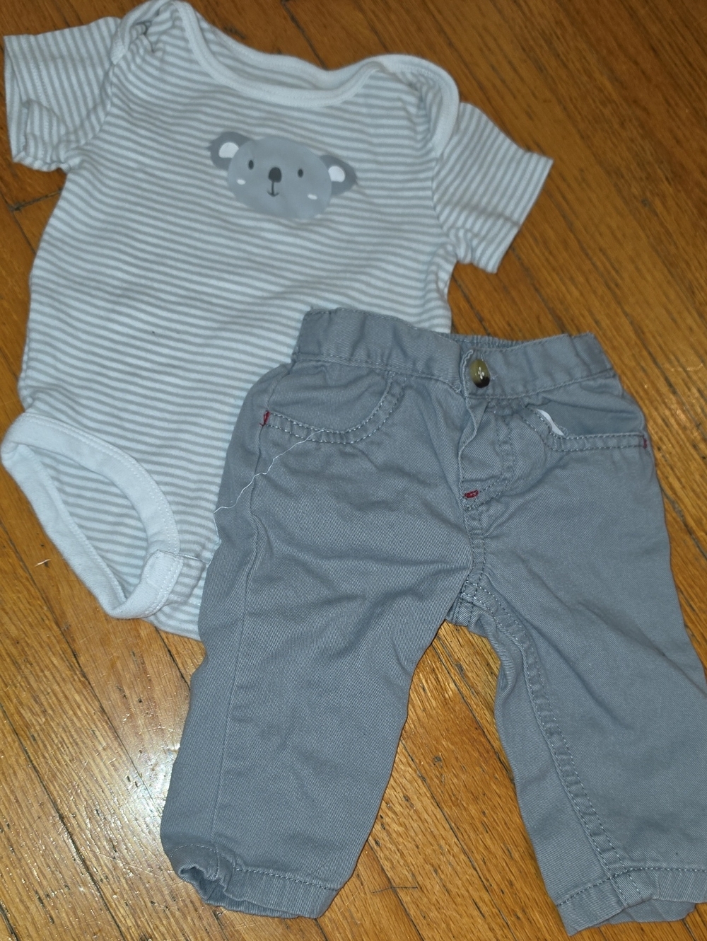 Rococo Baby 3M Gray Striped Matching Set